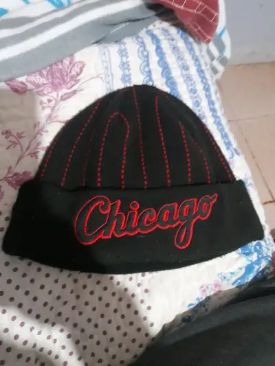 Gorro de lana Negro Chicago - miniatura 1