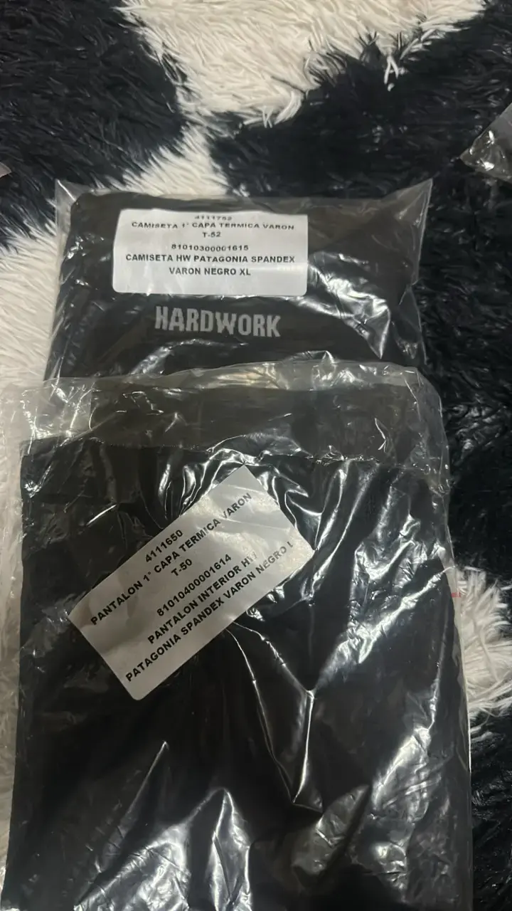 Conjunto Térmico Hardwork NUEVO Talla XL/L Negro - 1