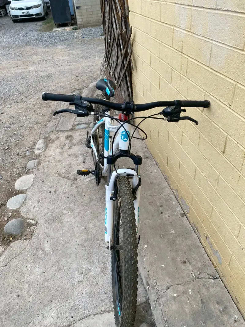 Bicicleta Jeep montaña blanca y azul - 3