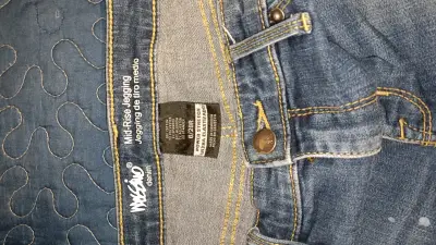 Jeans jegging tiro medio azul mujer - miniatura 3