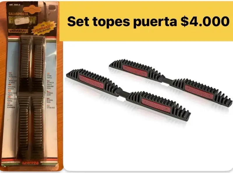 Set de topes para puerta con reflectante
