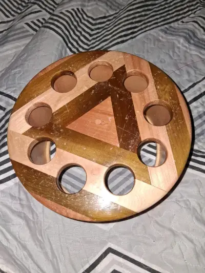 Soporte de madera para copas decorativo - miniatura 1