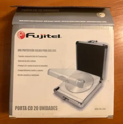 Porta CD Fujitel 20 unidades metálico - miniatura 1
