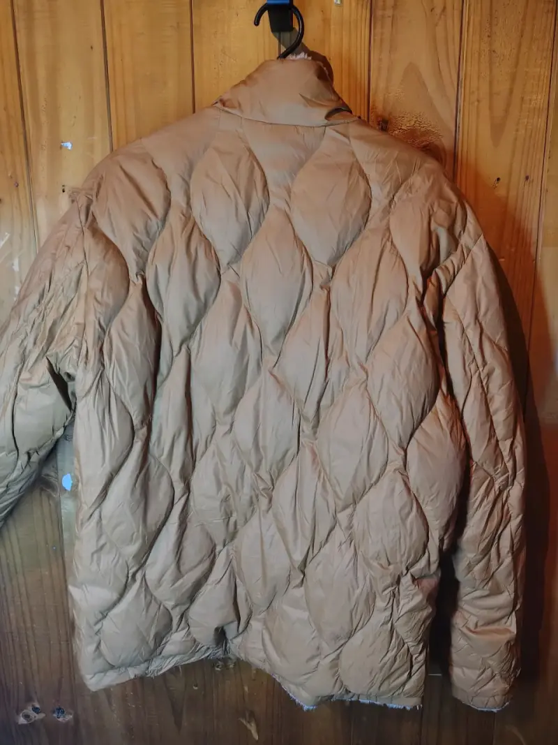 Chaqueta acolchada beige con forro de lana - 5