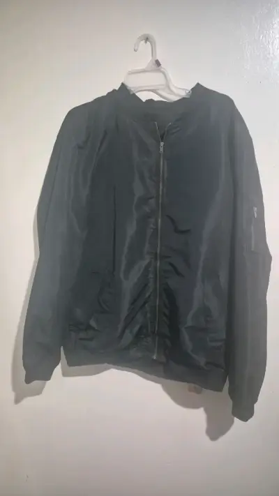 Chaqueta bomber negra unisex - miniatura 1