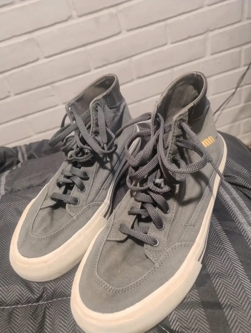 Zapatillas altas grises de lona Puma - 1