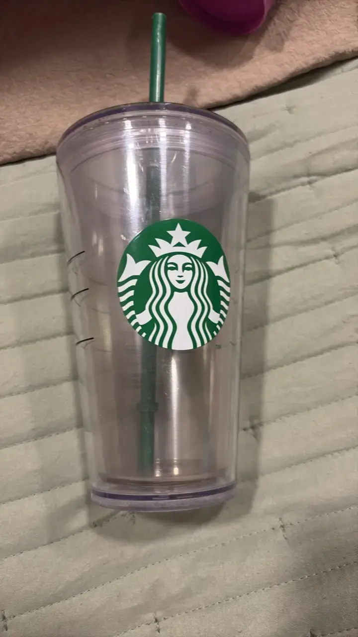 Vaso térmico Starbucks transparente con bombilla - 1