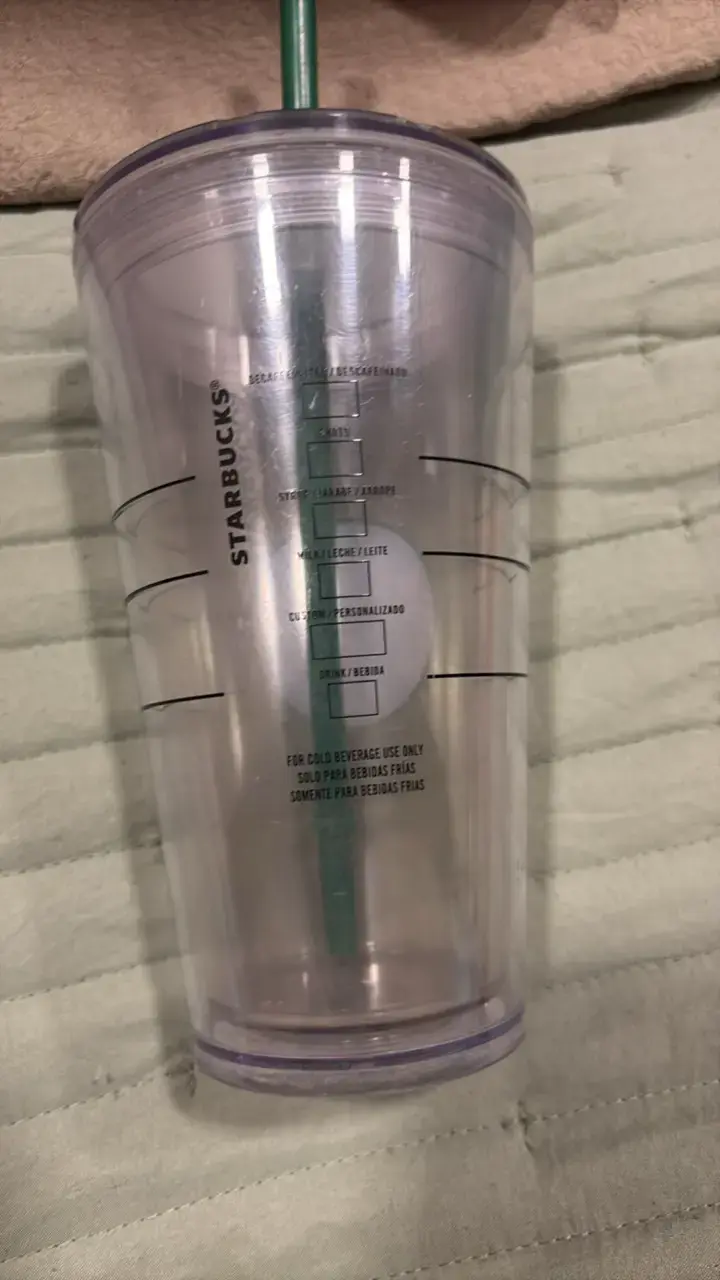 Vaso térmico Starbucks transparente con bombilla - 2