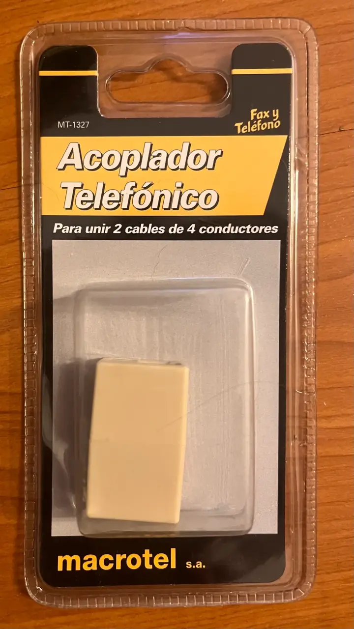 Acoplador telefónico Macrotel para cables