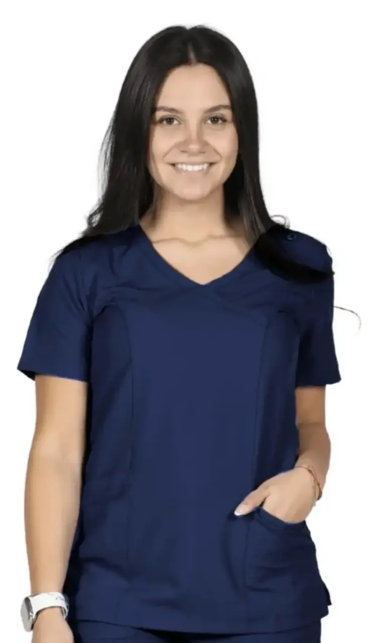 Polera Clínica Dama Azul Marino Marca Elle - 2