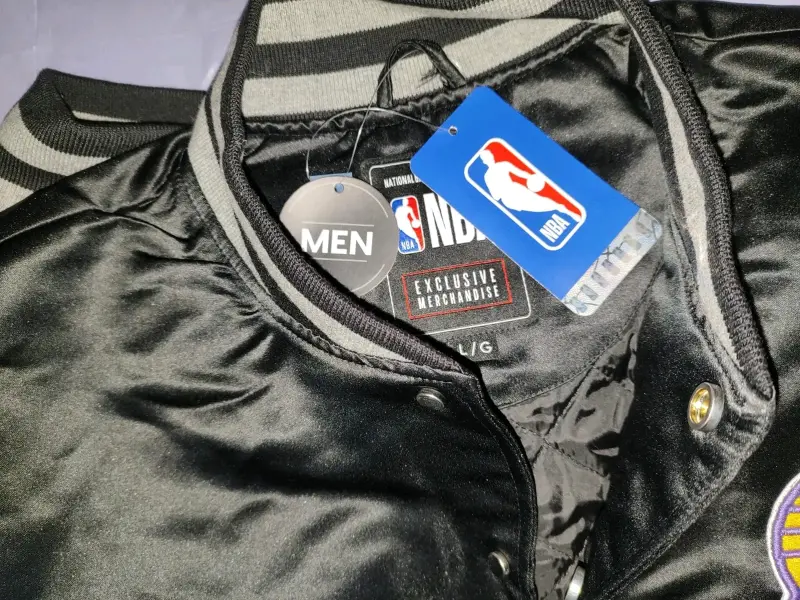 Chaqueta NBA Los Angeles Lakers negra y blanca - 3