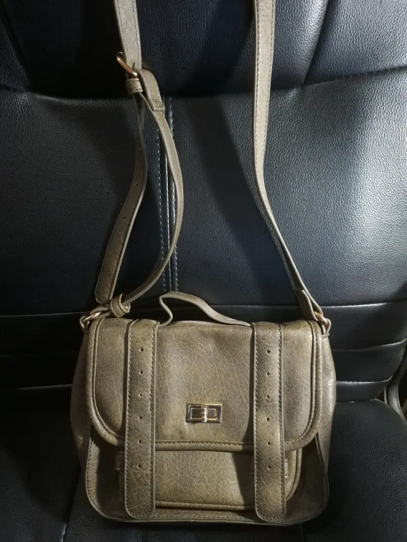 Cartera de cuero marrón estilo vintage - 3