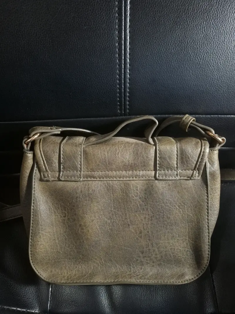 Cartera de cuero marrón estilo vintage - 4