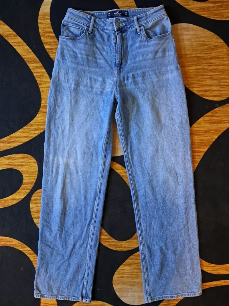 Jeans azul hollister mujer