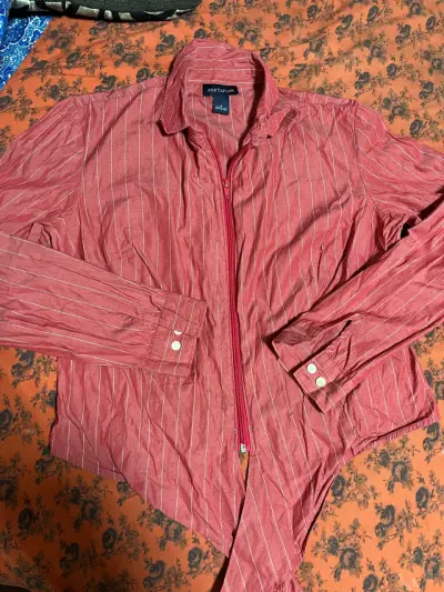 Camisa roja a rayas Ann Taylor - miniatura 1
