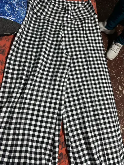 Pantalones de pata de gallo blanco y negro - miniatura 2