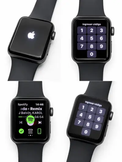 Apple Watch Series 3 con correa negra - miniatura 2