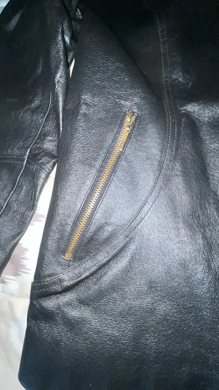 Chaqueta de cuero negra para hombre - 3