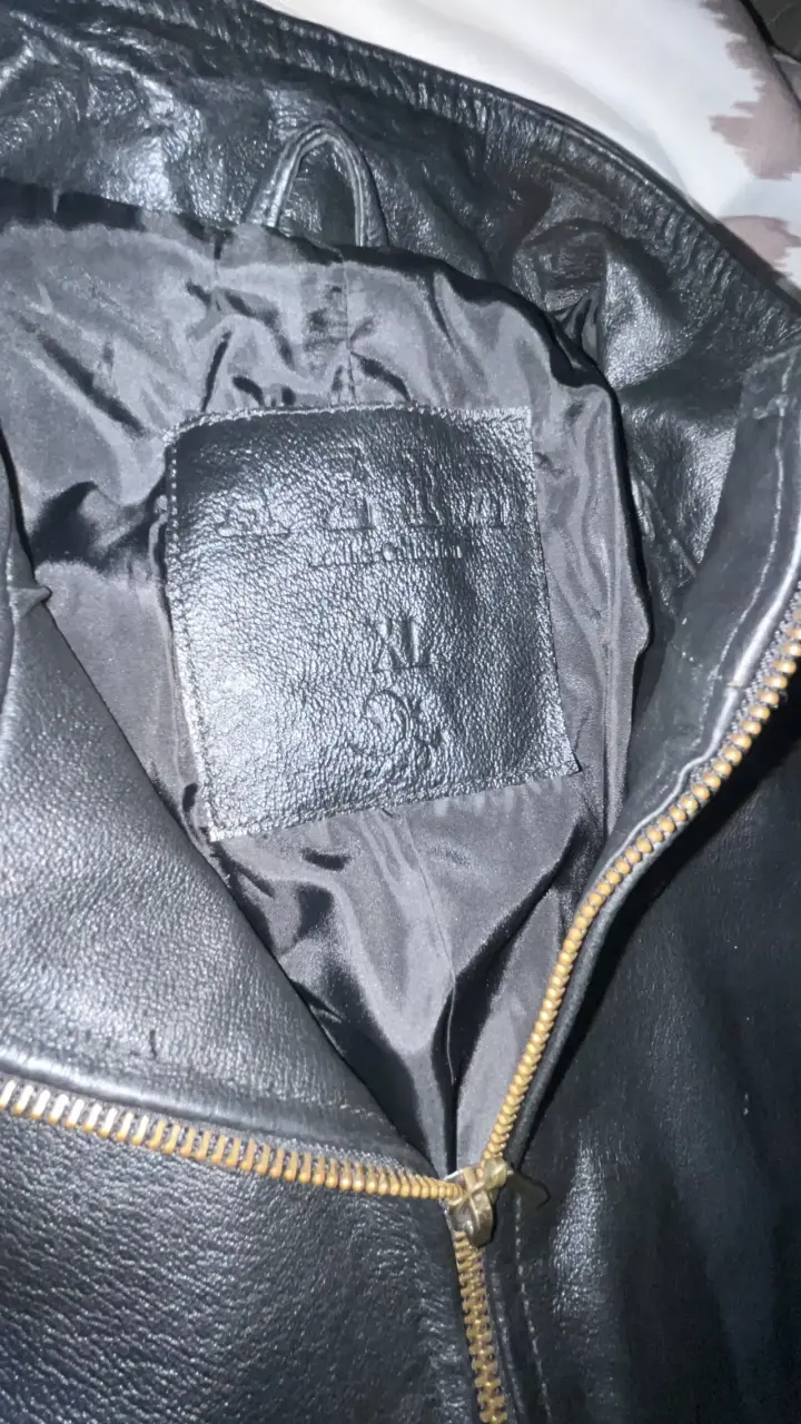 Chaqueta de cuero negra para hombre - 4