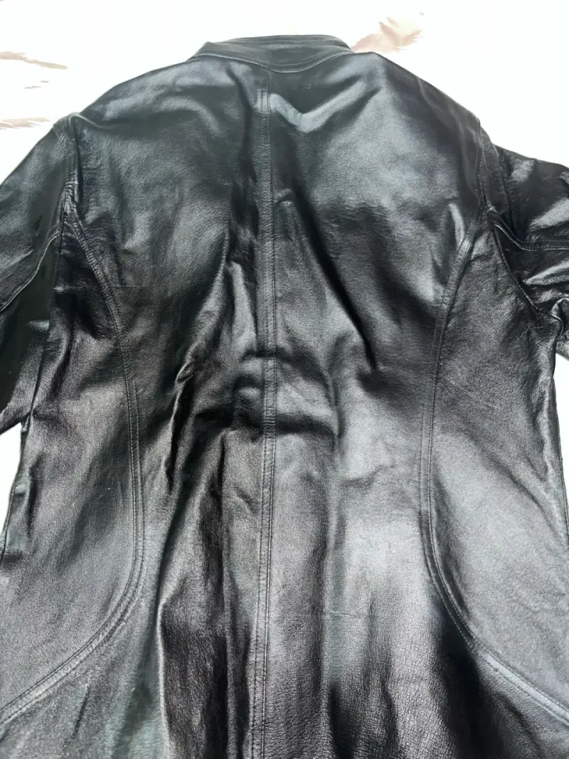 Chaqueta de cuero negra para hombre - 5