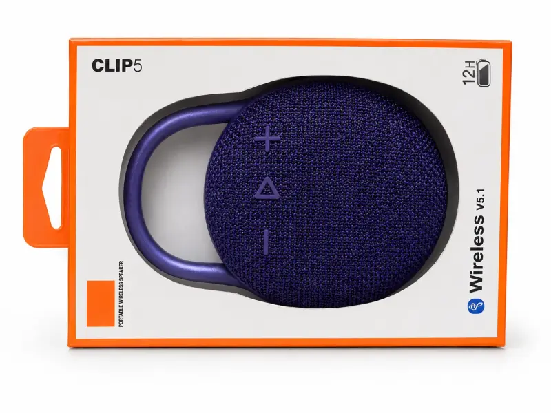 Parlante portátil inalámbrico Clip 5 azul