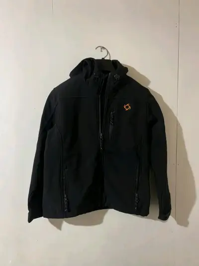 Chaqueta acolchada negra con capucha - miniatura 2