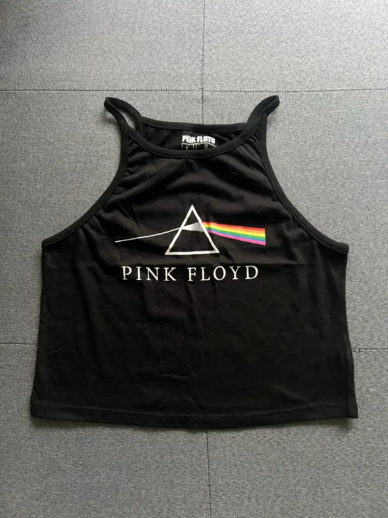 Polera sin mangas Pink Floyd negra