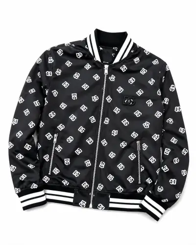 Chaqueta bomber DC negra con estampado - miniatura 1
