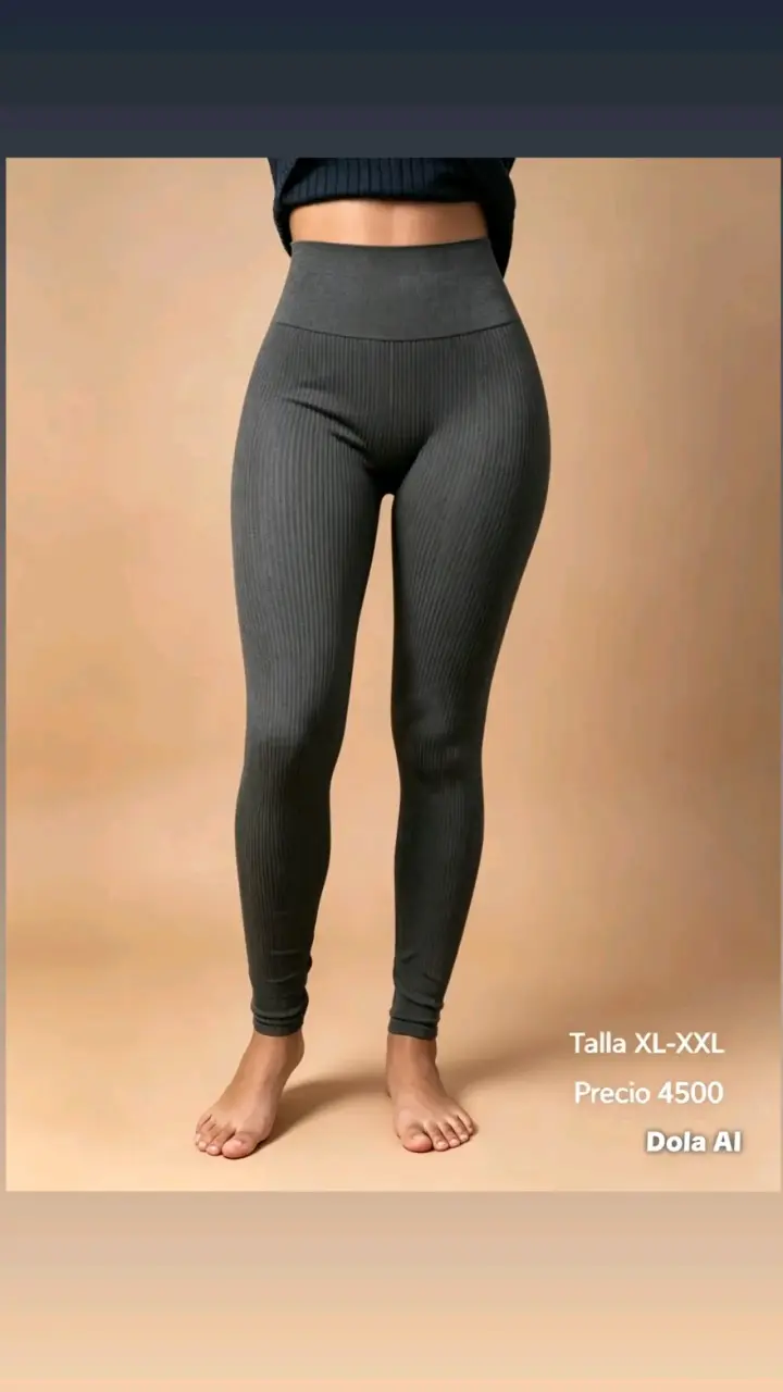 Leggings de mujer gris oscuro talla XL-XXL