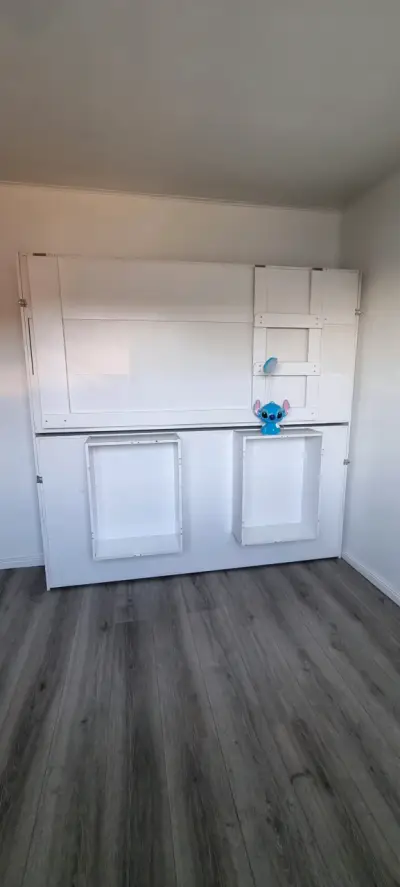 Camarote de madera blanco en buen estado - miniatura 3