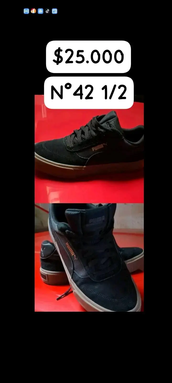 Zapatillas Puma negras talla 42.5