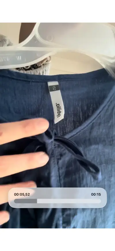 Blusa azul con lazo y volantes Sybilla - miniatura 2