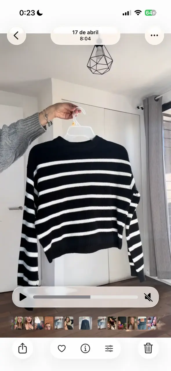 Suéter de rayas blanco y negro H&M - 1