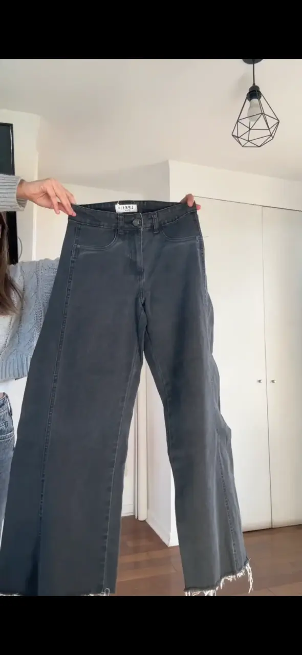 Jeans negros de mezclilla LPK - 1