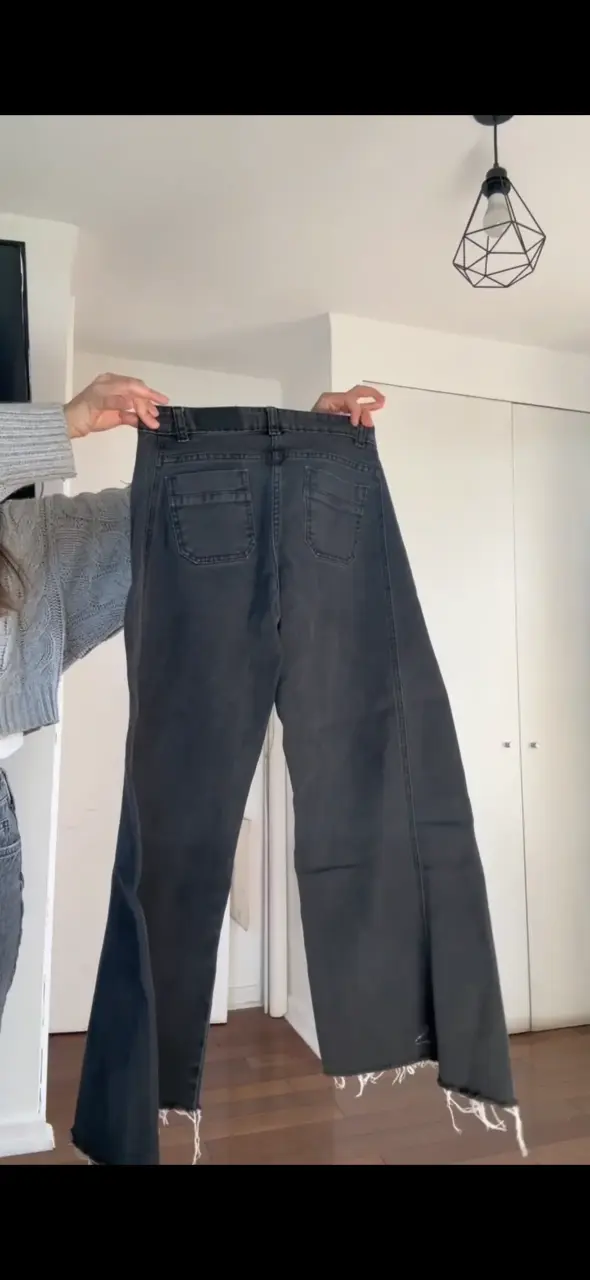Jeans negros de mezclilla LPK - 2