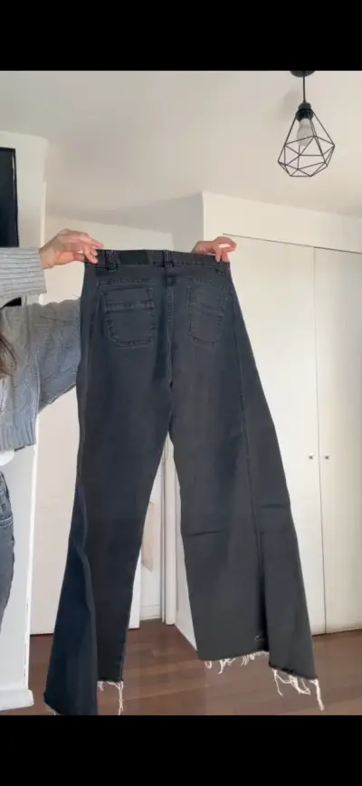 Jeans negros de mezclilla LPK - miniatura 2