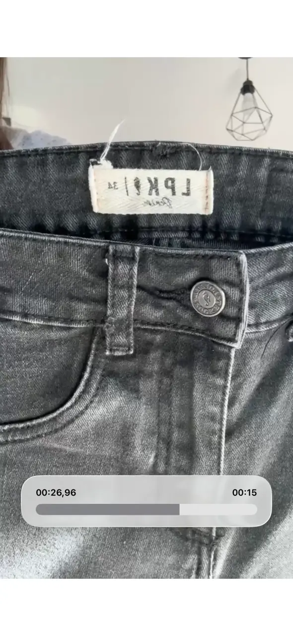 Jeans negros de mezclilla LPK - 3