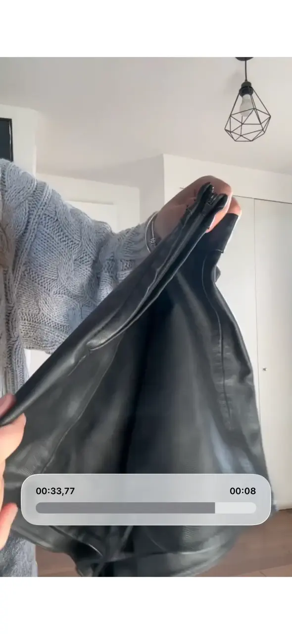 Shorts de cuero negro para mujer - 2