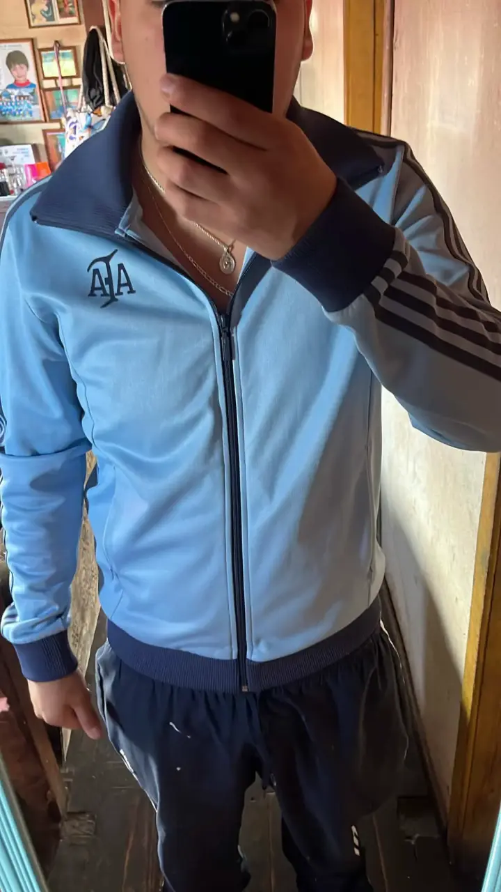 Chaqueta deportiva Adidas AFA celeste - 2