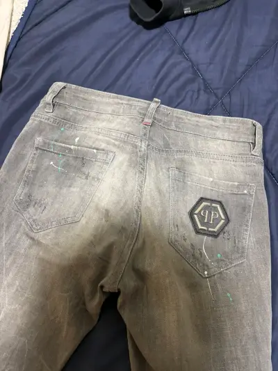 Jeans grises Philipp Plein con diseño desgastado - miniatura 4
