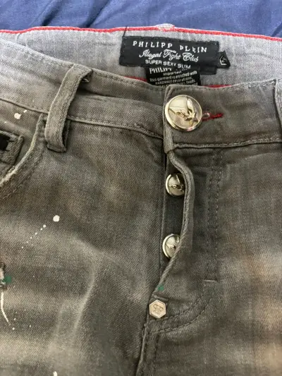 Jeans grises Philipp Plein con diseño desgastado - miniatura 5