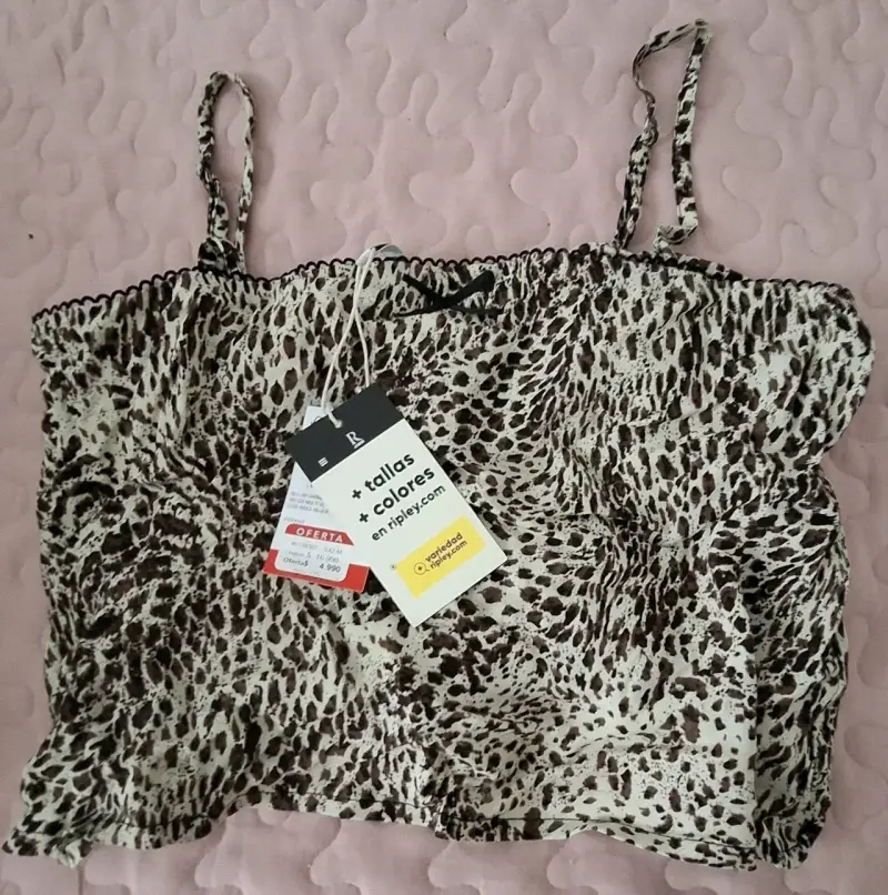 Top de tirantes animal print