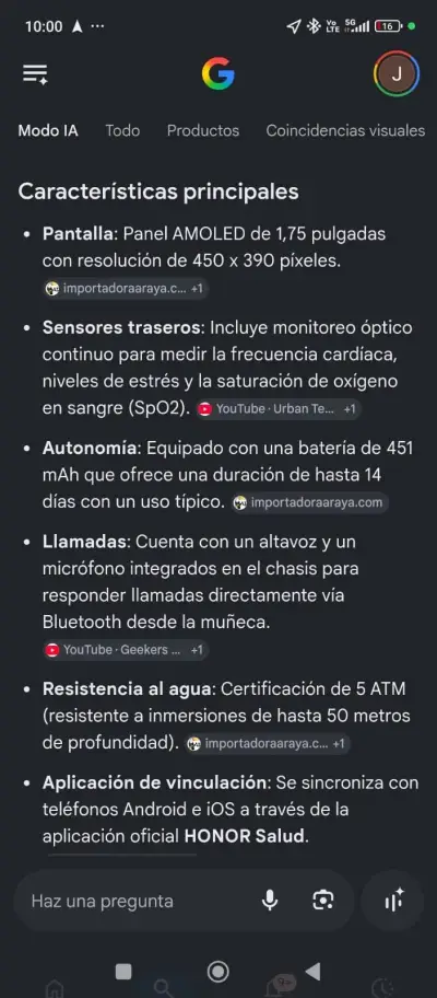 Reloj inteligente negro con correa ajustable - miniatura 3