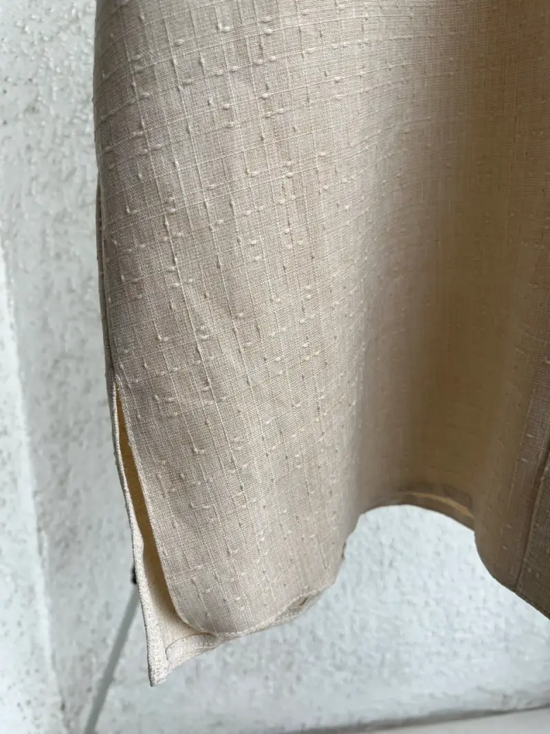 Camisa guayabera beige lino - 3
