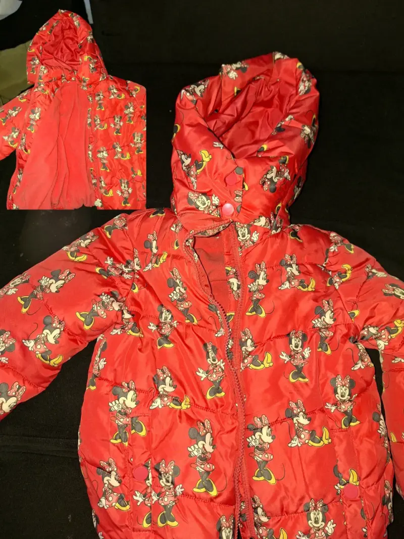 Chaqueta infantil roja con estampado de Minnie - 1