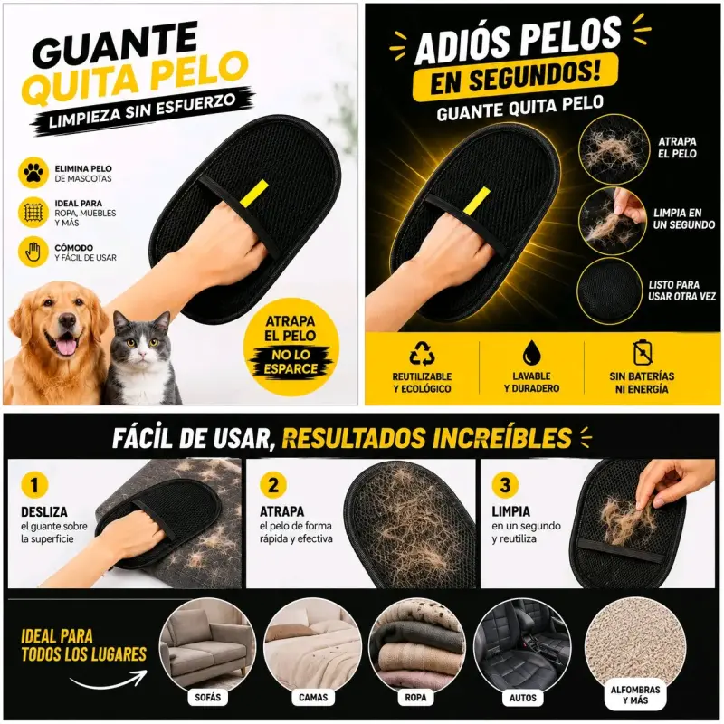 Guante quita pelo para mascotas - 2