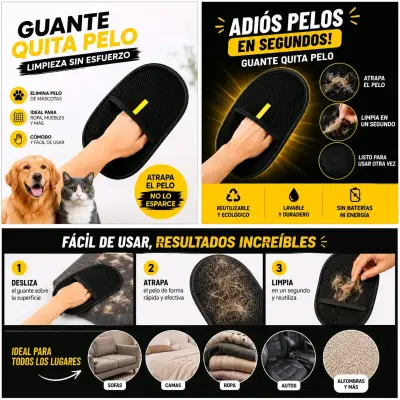 Guante quita pelo para mascotas - miniatura 2