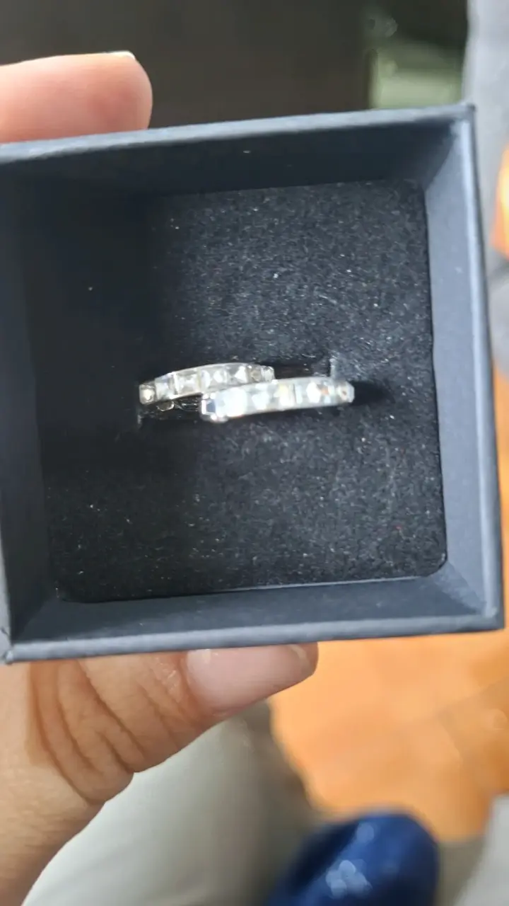 Aros de plata con circonitas - 1