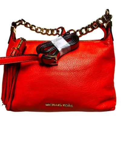 Cartera Michael Kors roja con cadena dorada - miniatura 1