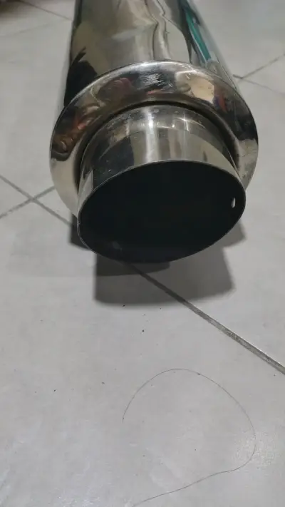 Silenciador de escape cromado alto flujo 4 pulgads - miniatura 3